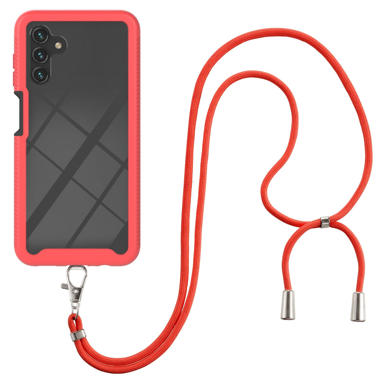 YB PC Series-4 for Samsung Galaxy A34 5G Case PC TPU Drop-proof Phone Cover with Lanyard YB PC Series-4 for Samsung Galaxy A34 5G Case PC TPU Drop-proof Phone Cover with Lanyard